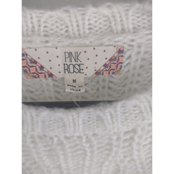 Pink Rose Crochet Sweater _NEW - Picture 3 of 7